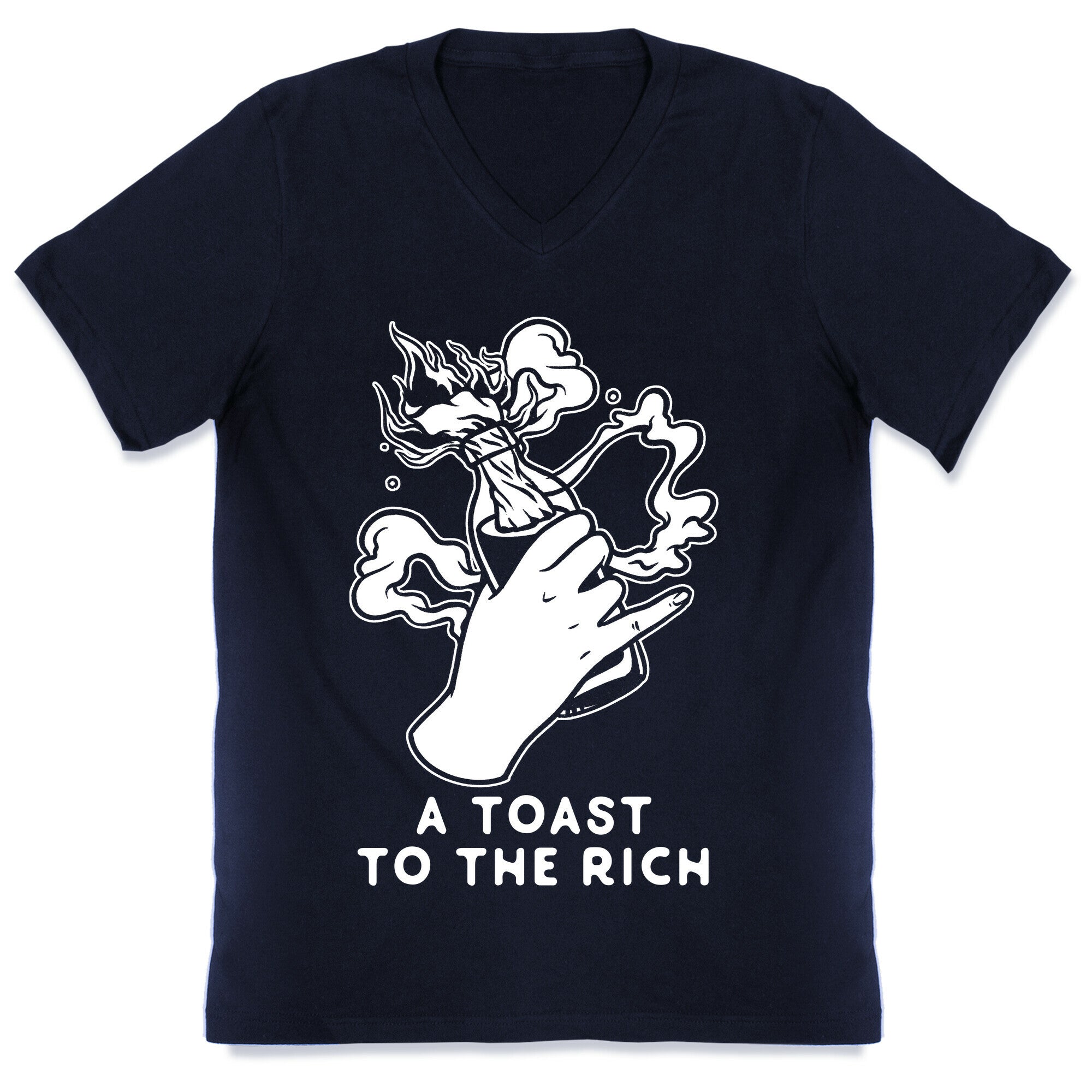 A Toast To The Rich V-Neck